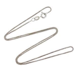 Vintage Italian Sterling Silver 925 Box Chain Necklace 18"